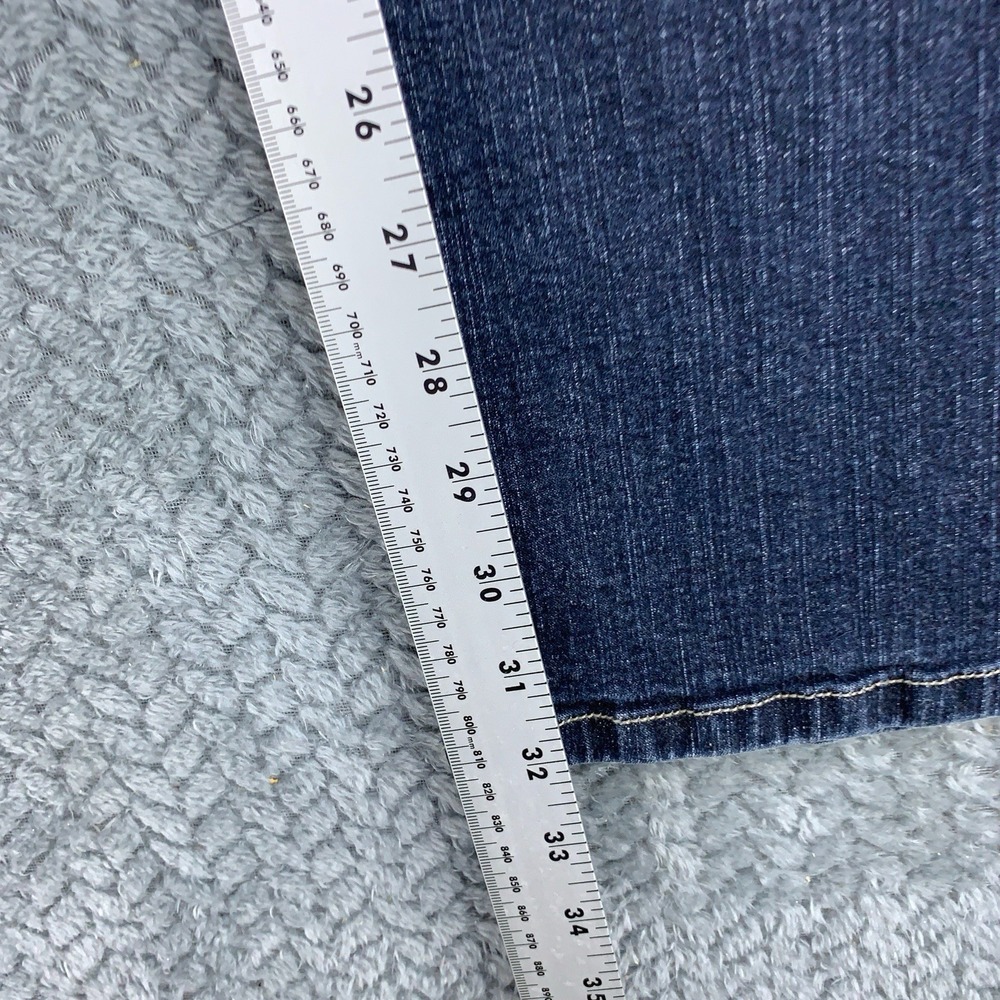 NYDJ Jeans Women's Size 10 Dark Blue Bootcut Lift Tuck USA Made Stretch 30x32 - Picture 10 of 16